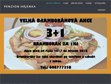 Tablet Screenshot of penzionhajenka.com